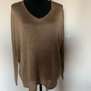 Cremieux Metallic Gold Women’s Sweater